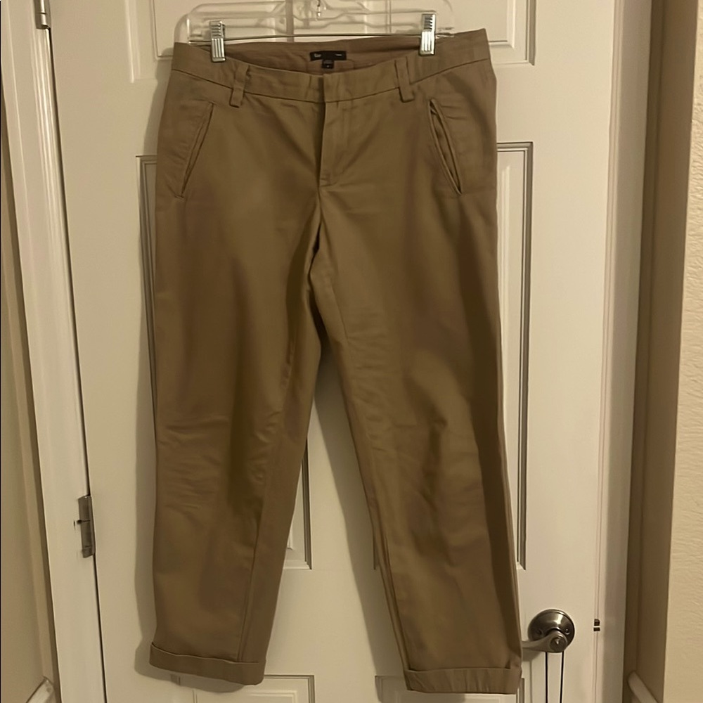 GAP Khaki Chino Pants with Relaxed Fit and Ankle Length, 8